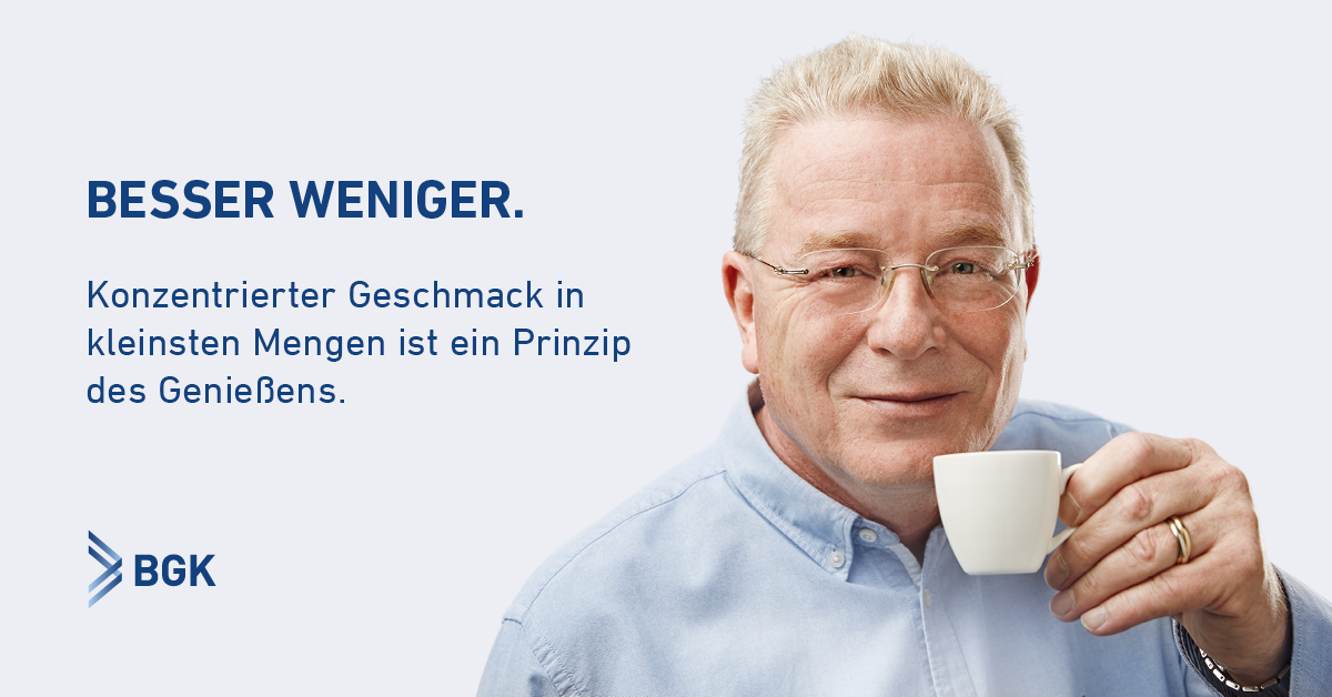 "Besser weniger"-Kampagnenmotiv